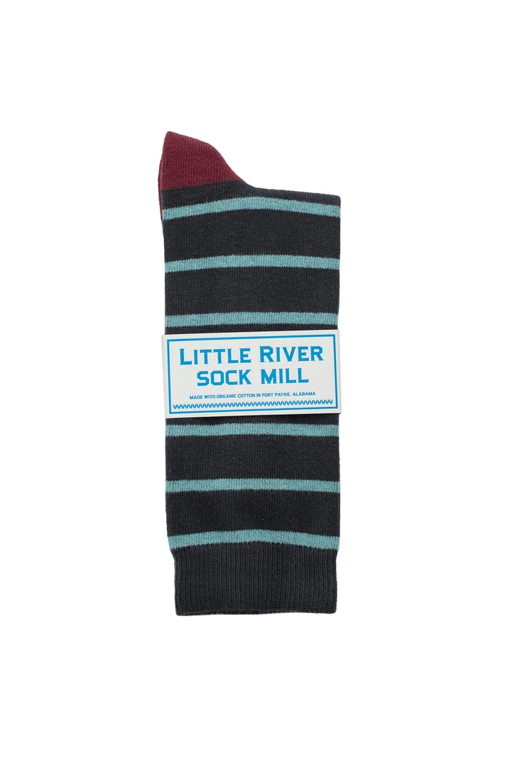 CLUB STRIPE CREW SOCK BY LITTLE RIVER SOCK MILL 7 CLUB STRIPE CREW SOCK BY LITTLE RIVER SOCK MILL