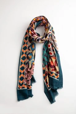 Velvet By Graham & Spencer Womens PRINTED SILK BLEND SCARF BY VISMAYA