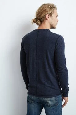 Velvet By Graham & Spencer FAUST MARLED COZY JERSEY HENLEY Mens