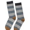Velvet By Graham & Spencer STRIPED RIB CREW SOCK BY LITTLE RIVER SOCK MILL Accessories