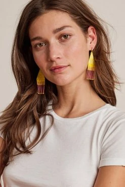 FRANJA BEADED FRINGE EARRINGS BY BLUMA PROJECT Womens
