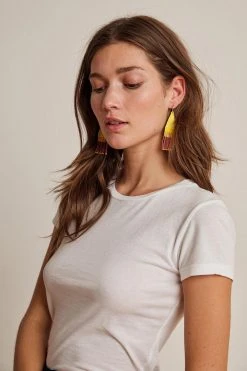 FRANJA BEADED FRINGE EARRINGS BY BLUMA PROJECT Womens