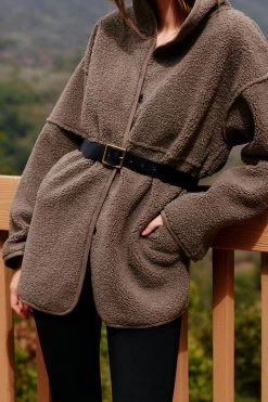 Velvet By Graham & Spencer Womens ALBANY REVERSIBLE LUX SHERPA COAT