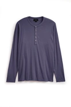 Velvet By Graham & Spencer ALVARO COTTON JERSEY HENLEY Mens