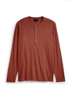 Velvet By Graham & Spencer ALVARO COTTON JERSEY HENLEY Mens