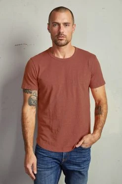 Velvet By Graham & Spencer Mens AMARO CREW NECK SLUB TEE
