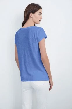 Velvet By Graham & Spencer KIRA ORIGINAL SLUB SCOOP NECK TEE Womens