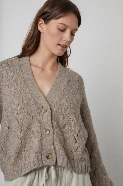 Velvet By Graham & Spencer BETH BUTTON FRONT CARDIGAN