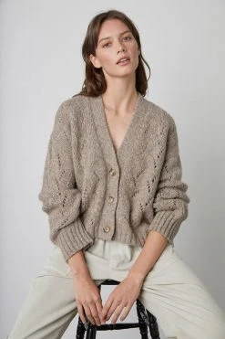 Velvet By Graham & Spencer BETH BUTTON FRONT CARDIGAN