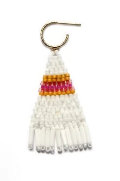 BRIE BEADED FRINGE EARRINGS BY BLUMA PROJECT