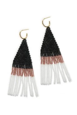 FRANJA BEADED FRINGE EARRINGS BY BLUMA PROJECT Womens