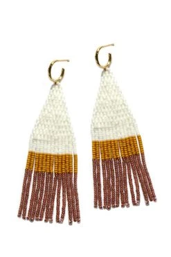FRANJA BEADED FRINGE EARRINGS BY BLUMA PROJECT Womens