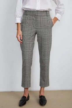 Velvet By Graham & Spencer ABIGAIL PLAID STRAIGHT LEG PANT