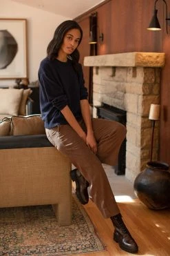 Velvet By Graham & Spencer BRYNNE CASHMERE CREW NECK SWEATER