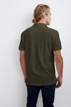 Velvet By Graham & Spencer Mens RANDALL COTTON SLUB POLO