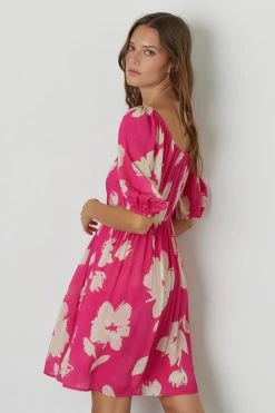 Velvet By Graham & Spencer Womens MAKENA TWIST FRONT PRINTED DRESS