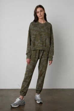 Velvet By Graham & Spencer ANDREA CAMO SWEATSHIRT