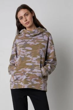 Velvet By Graham & Spencer HAYDEN CAMO HOODIE Womens