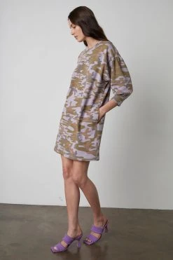 Velvet By Graham & Spencer PIPER CAMO DRESS