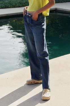 Velvet By Graham & Spencer Womens HARLOW HIGH RISE WIDE LEG DENIM