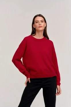 Velvet By Graham & Spencer BRYNNE CASHMERE CREW NECK SWEATER
