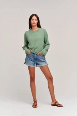 Velvet By Graham & Spencer Womens BRYNNE CASHMERE CREW NECK SWEATER