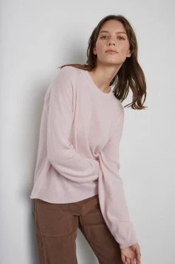 Velvet By Graham & Spencer BRYNNE CASHMERE CREW NECK SWEATER