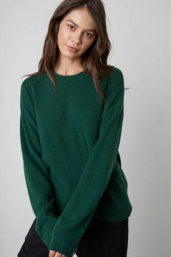 Velvet By Graham & Spencer BRYNNE CASHMERE CREW NECK SWEATER