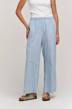 Velvet By Graham & Spencer BROOKLYN CHAMBRAY WIDE LEG PANT Womens
