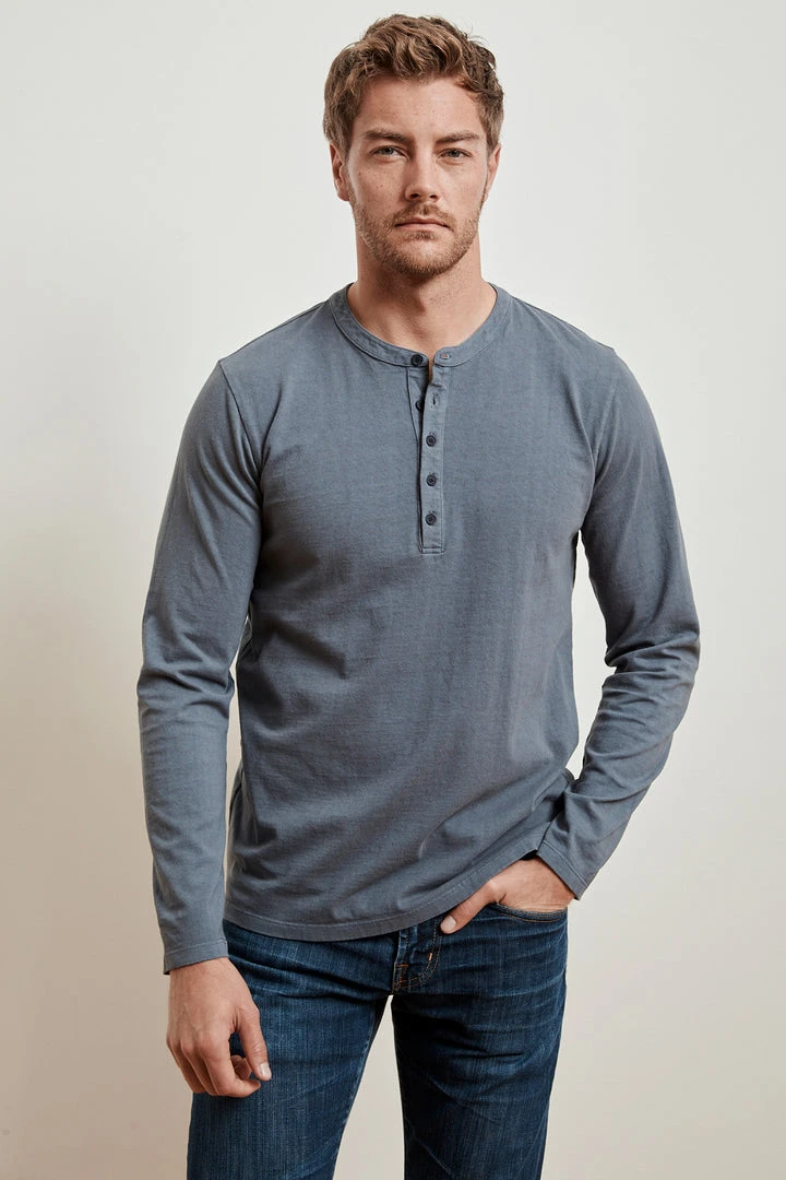 Velvet By Graham & Spencer BRIAN HEAVY JERSEY HENLEY 1 Velvet By Graham & Spencer BRIAN HEAVY JERSEY HENLEY