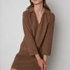 Velvet By Graham & Spencer LANA CORDUROY SHIRT DRESS Womens