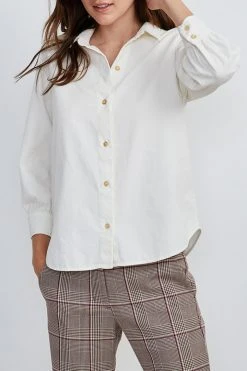 Velvet By Graham & Spencer Womens SUKI CORDUROY BUTTON-UP SHIRT