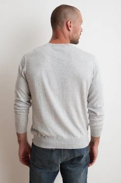 Velvet By Graham & Spencer FRED COTTON CASHMERE LIGHTWEIGHT SWEATER