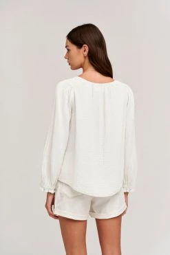 Velvet By Graham & Spencer ANTONIA COTTON GAUZE BLOUSE