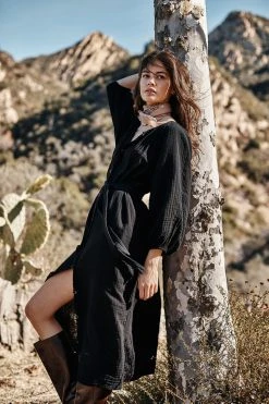 Velvet By Graham & Spencer BETHANY COTTON GAUZE DRESS Womens