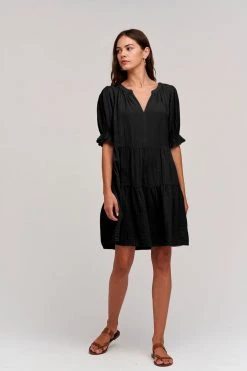 Velvet By Graham & Spencer Womens CLARISSA COTTON GAUZE TIERED DRESS
