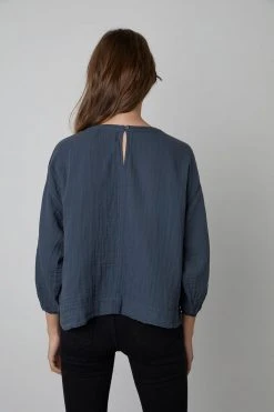 Velvet By Graham & Spencer CONNIE COTTON GAUZE BLOUSE