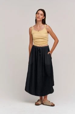 Velvet By Graham & Spencer DANA COTTON GAUZE MIDI SKIRT
