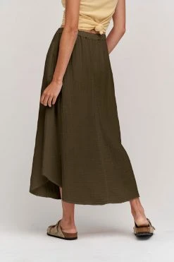 Velvet By Graham & Spencer DANA COTTON GAUZE MIDI SKIRT