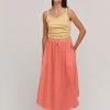 Velvet By Graham & Spencer DANA COTTON GAUZE MIDI SKIRT