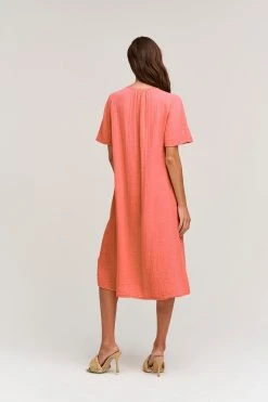 Velvet By Graham & Spencer HAZEL COTTON GAUZE MIDI DRESS