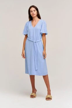 Velvet By Graham & Spencer HAZEL COTTON GAUZE MIDI DRESS