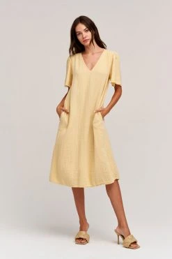 Velvet By Graham & Spencer HAZEL COTTON GAUZE MIDI DRESS