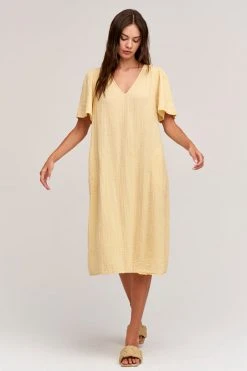 Velvet By Graham & Spencer HAZEL COTTON GAUZE MIDI DRESS