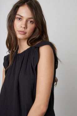 Velvet By Graham & Spencer KAIA COTTON GAUZE BLOUSE Womens