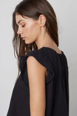 Velvet By Graham & Spencer KAIA COTTON GAUZE BLOUSE