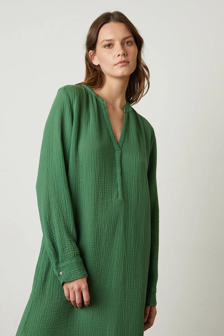 Velvet By Graham & Spencer Womens LORRAINE COTTON GAUZE CAFTAN DRESS 21 Velvet By Graham & Spencer Womens LORRAINE COTTON GAUZE CAFTAN DRESS