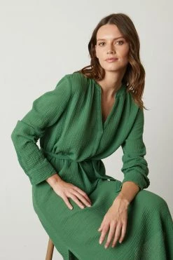 Velvet By Graham & Spencer Womens LORRAINE COTTON GAUZE CAFTAN DRESS 35 Velvet By Graham & Spencer Womens LORRAINE COTTON GAUZE CAFTAN DRESS