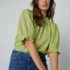 Velvet By Graham & Spencer ROSA COTTON GAUZE RUFFLE TOP