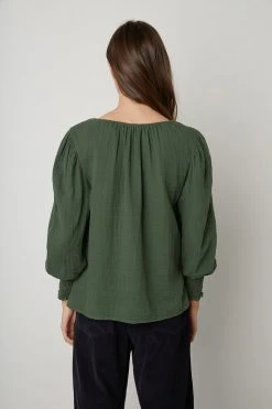 Velvet By Graham & Spencer Womens RYLEE COTTON GAUZE BLOUSE